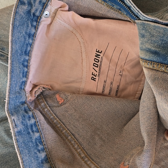 Re/Done High Waist Cropped Flare Edge Jeans Size 29 - Picture 5 of 9